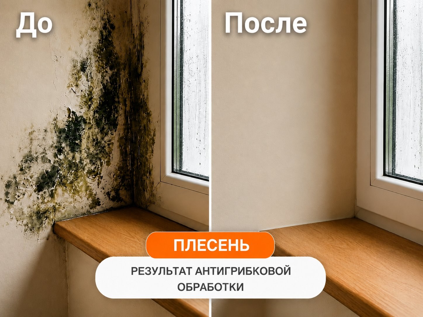 До и после обработки от тараканов
